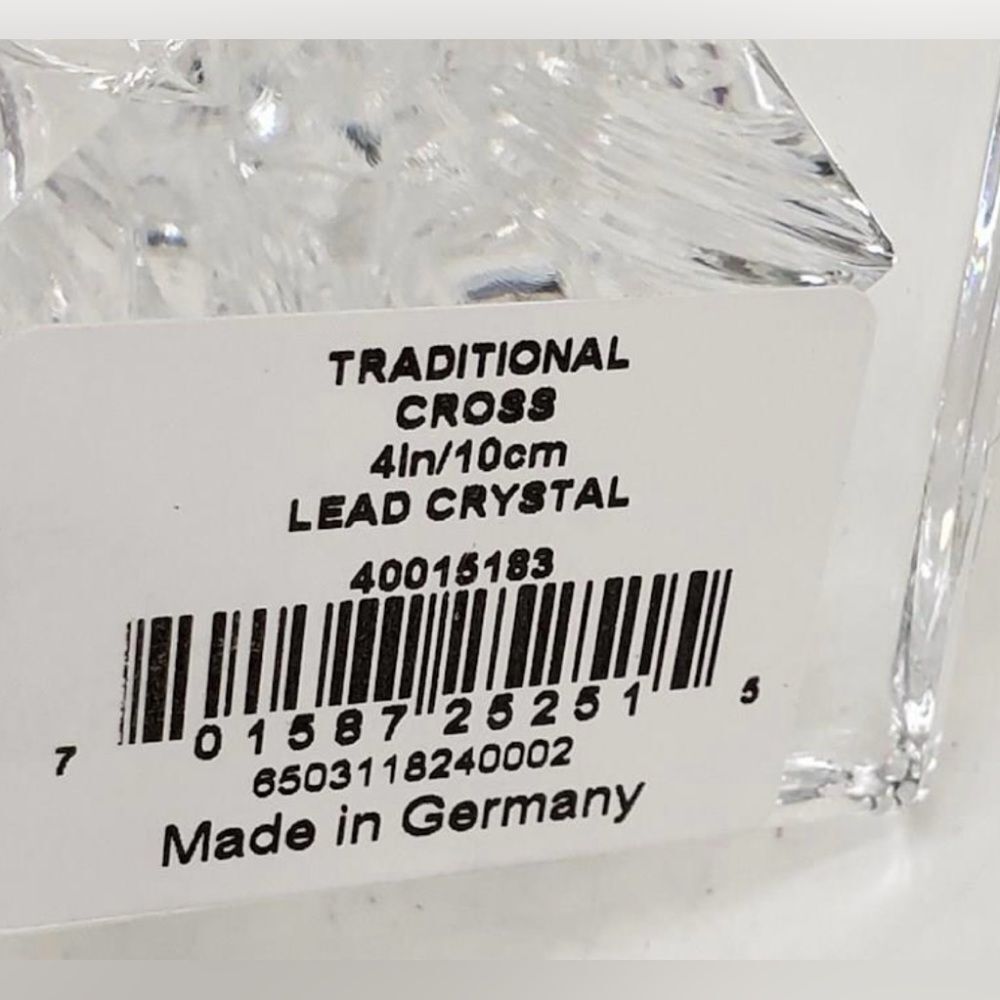 Religious Crystal Cross by Waterford Fine Crystal 4" original box - Picture 5 of 8